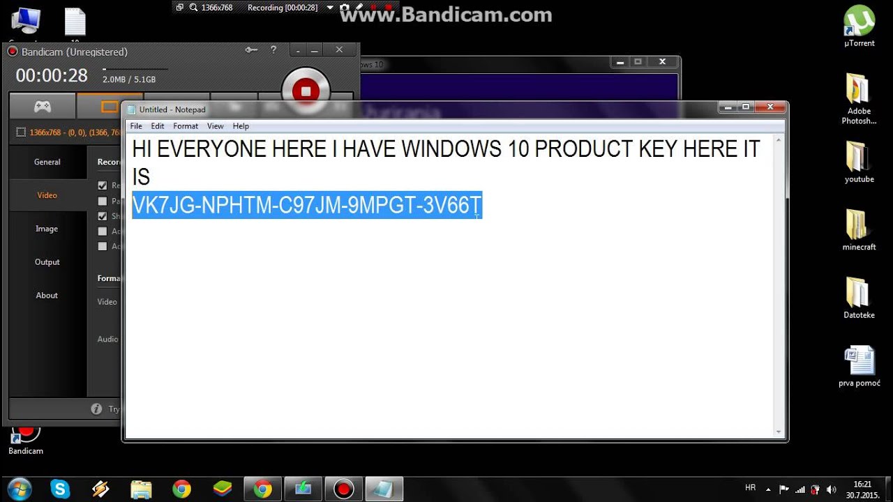 Serial Key Do Windows 10 Home